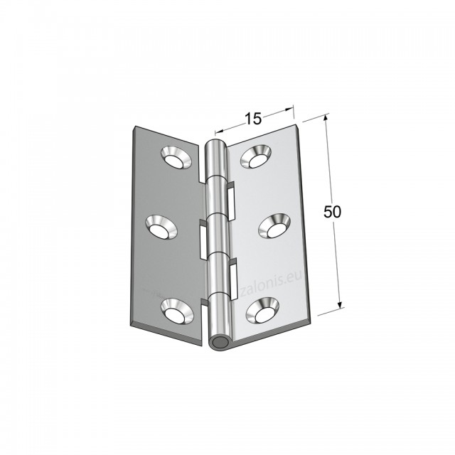 NICKEL PLATED BRASS FLAT HINGE 50x30 ITALY
